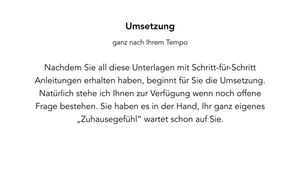 Home Styling Ablauf